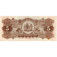 5 Colones Banco Anglo Costarricense