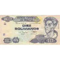 10 Bolivianos Rojas, Series F-H