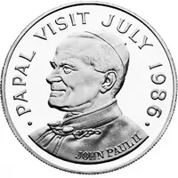 5 Dollars - Elizabeth II Papal Visit, Silver Proof Issue