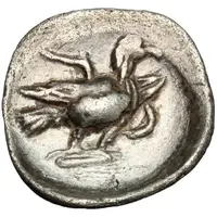 1 Obol Without legend, closed wings