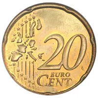 20 Euro Cents 1st Map, Reverse Mule