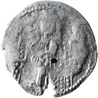 Dinar - Chaka - Early Noghay rule in Bulgaria unknown mint, stamped Tamgas, imitation of Venetian grosso