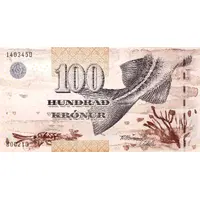 100 Krónur Type 1, thin security thread