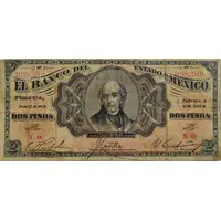 2 Pesos El Banco del Estado de Mexico