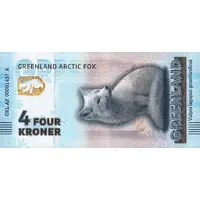 4 Kroner - Greenland Arctic Fox