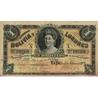 1 Boliviano El Banco de Bolivia y Londres