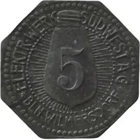 5 Pfennig - Berlin-Wilmersdorf Elektr. Werk Südwest AG
