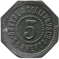 5 Pfennig - Sömmerda Dreyse and Collenbusch