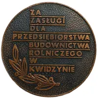Medal Kwidzyn Przedsiębiorstwo Budownictwa Rolniczego