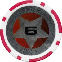 Poker Chip Metallic Foil, Star - 5