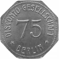 75 Pfennigs - Berlin Disconto Gesellschaft