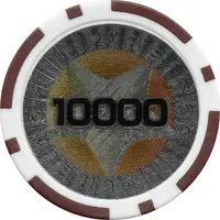 Poker Chip Metallic Foil, Star - 10000