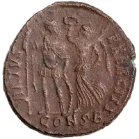 Follis - Arcadius VIRTVS EXERCITI, Constantinopolis