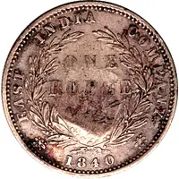 Indian Rupee counterstamped Victoria