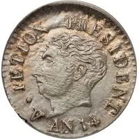 12 Centimes Western Republic, small bust