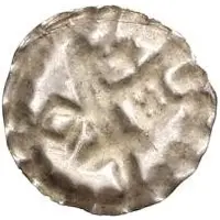 Denier Bracteate - Anonymous Sword left, key right and down, star above