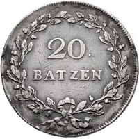 20 Batzen soldier looking left