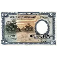 100 Shillings / 5 Pounds