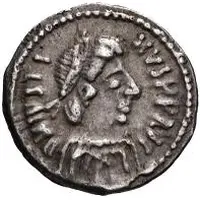1/4 Siliqua In the name of Justin II, Closed staurogram without dot below