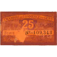 25 Centimes - Chambre de Commerce du Gers [32]