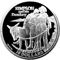10 Dollars - Elizabeth II Simpson and his Donkey