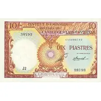 10 Piastres Laos issue