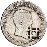 4 Reales Countermark on Spanish - Madrid 4 Reales, KM#562.2