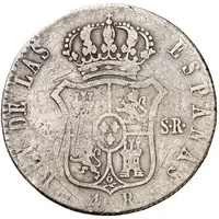 4 Reales Countermark on Spanish - Madrid 4 Reales, KM#562.2