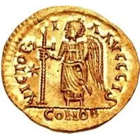 1 Solidus In the name of Justin I, Lyon