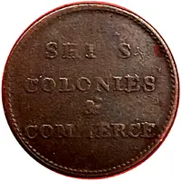 1/2 Penny Ships, colonies and commerce - bust design