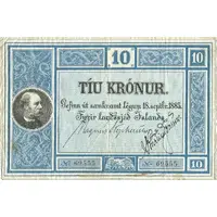 10 Krónur - Christian IX Landssjóður Íslands