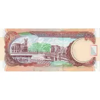 10 Dollars Large striped numeral