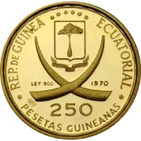 250 Pesetas Guineanas Dürer's Praying Hands