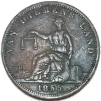 1 Penny - R. Josephs New Town, Van Diemen's Land