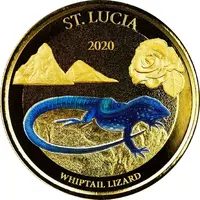 10 Dollars - Elizabeth II Whiptail Lizard, Colourized