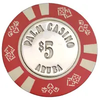 Token/Chip - 5 Dollars - Palm Casino Aruba Casino Chip