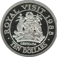 10 Dollars - Elizabeth II Royal Visit, silver proof issue