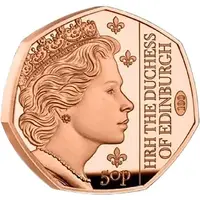 50 Pence - Charles III HRH The Duchess of Edinburgh, Gold Proof