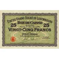 25 Francs / 20 Marks