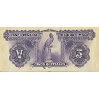 5 Quetzales Banco Central de Guatemala, 2nd. print