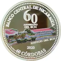 60 Córdobas Central Bank Anniversary