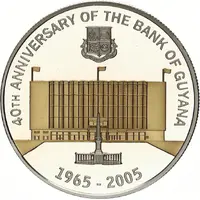 1000 Dollars 40th Anniversary Central Bank, Silver Proof issue