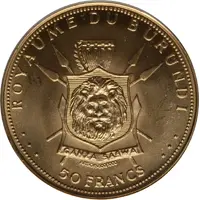 50 Francs - Mwambutsa IV 50th Anniversary