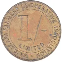 Token - Wairarapa Farmers Co-operative Association 1/- Check Piece