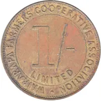 Token - Wairarapa Farmers Co-operative Association 1/- Check Piece