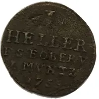 1 Heller - Ernest August Constantin under guardianship of Frederick III of Gotha