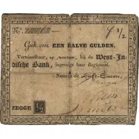1/2 Gulden West-Indische Bank