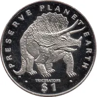1 Dollar Triceratops