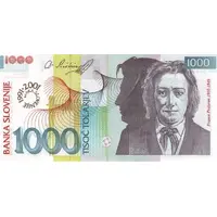 1000 Tolarjev 10 Years Bank of Slovenia