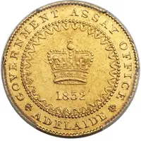 1 Pound - Victoria Adelaide Pound - Beaded, South Australia